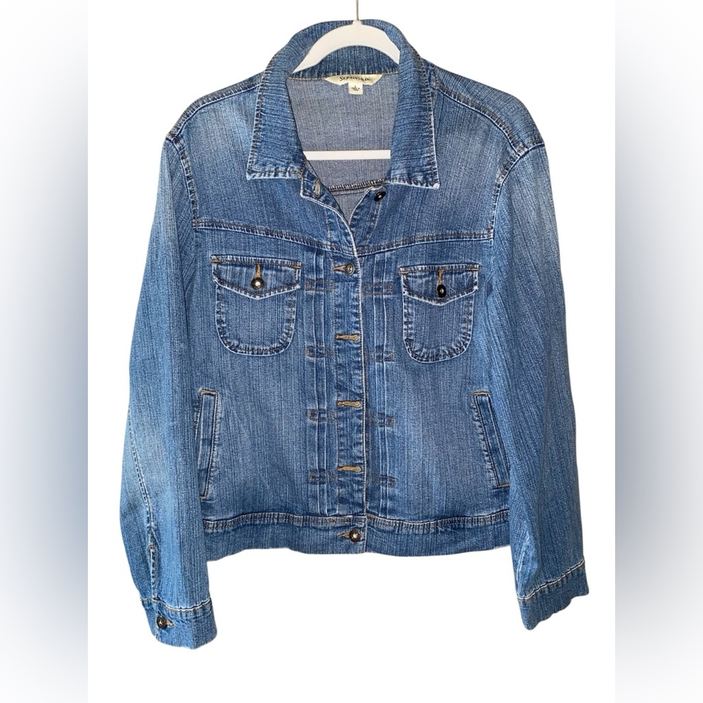 ST. JOHNS BAY NWOT JEAN JACKET SZ L